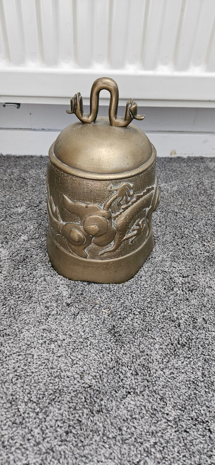 Antieke Bronzen Bel met Drakenmotief, Antiek en Kunst, Antiek | Koper en Brons, Ophalen of Verzenden, Brons
