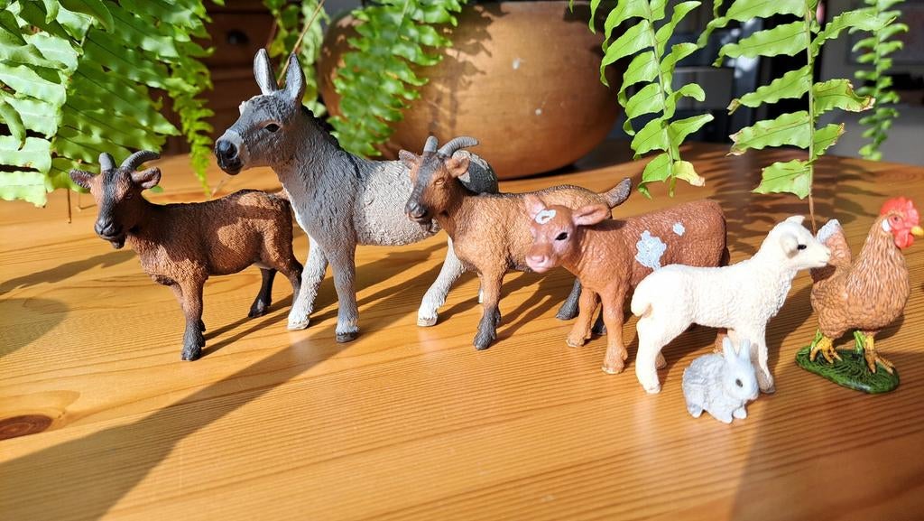 7 Schleich boerderijdieren bundel, Ophalen of Verzenden, Zo goed als nieuw