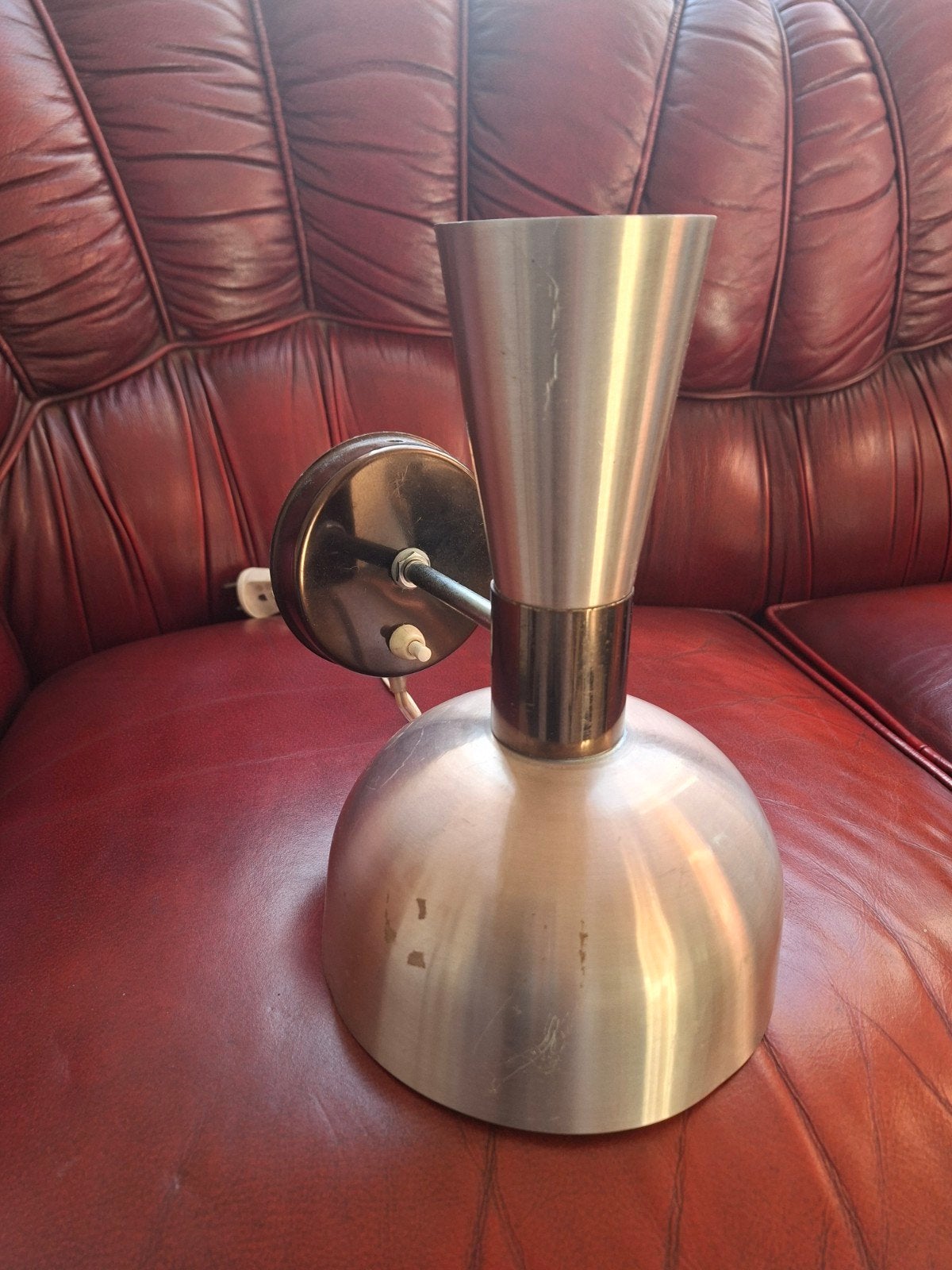 Vintage wandlamp met oranje binnenkant, Ophalen