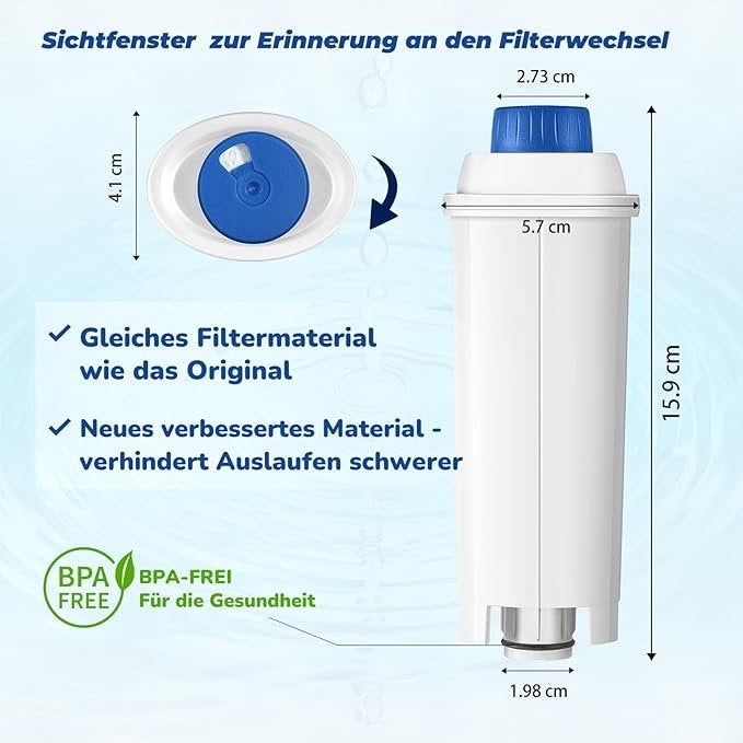 6x Waterfilters voor De'Longhi koffiemachines (nieuw), Ophalen of Verzenden, Waterfilter, Overige merken, De'Longhi