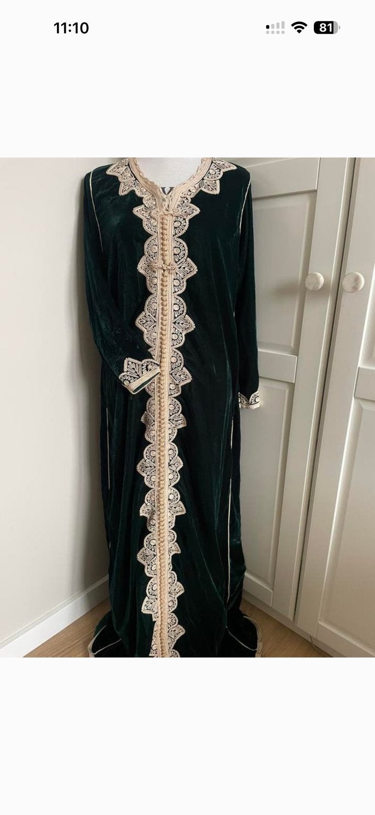 Kaftan marokaanse jurk, Ophalen, Zo goed als nieuw, Groen, Overige typen