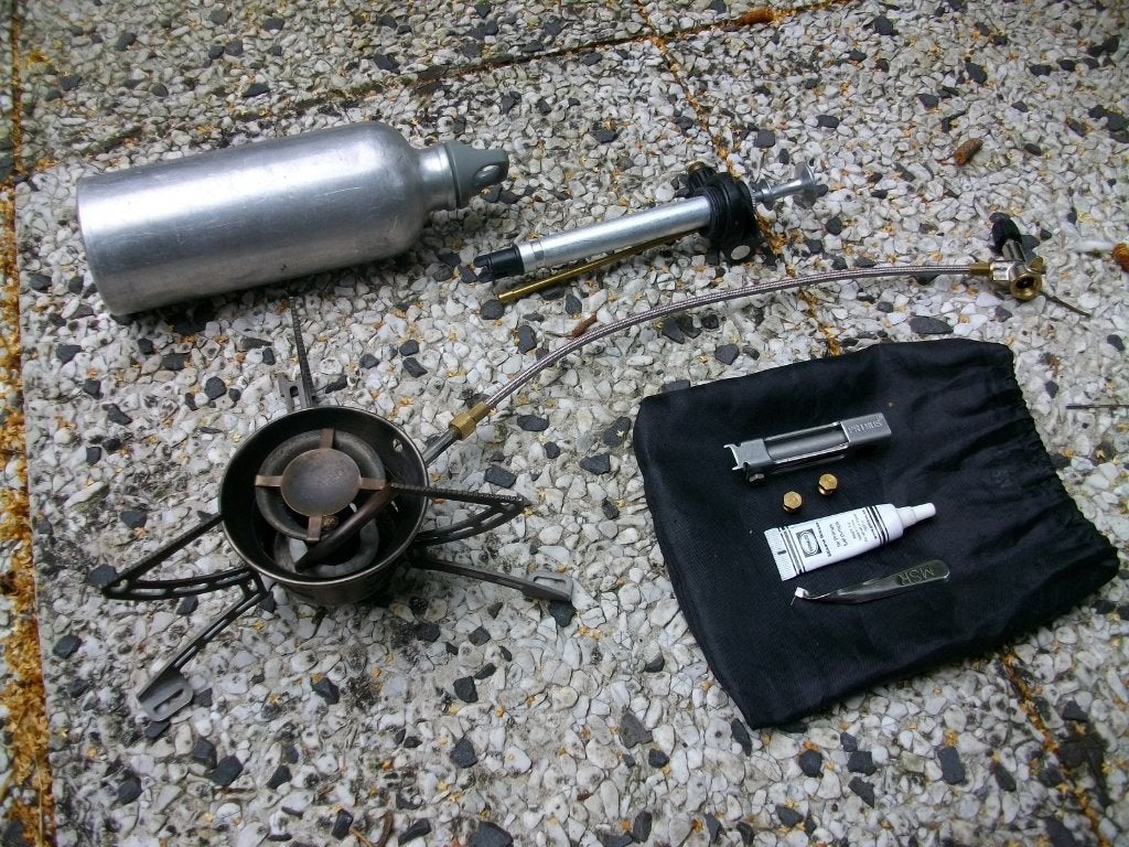 Primus Himalaya Multifuel compleet voor gas en benzine, Caravans en Kamperen, Kampeeraccessoires, Verzenden, Gebruikt