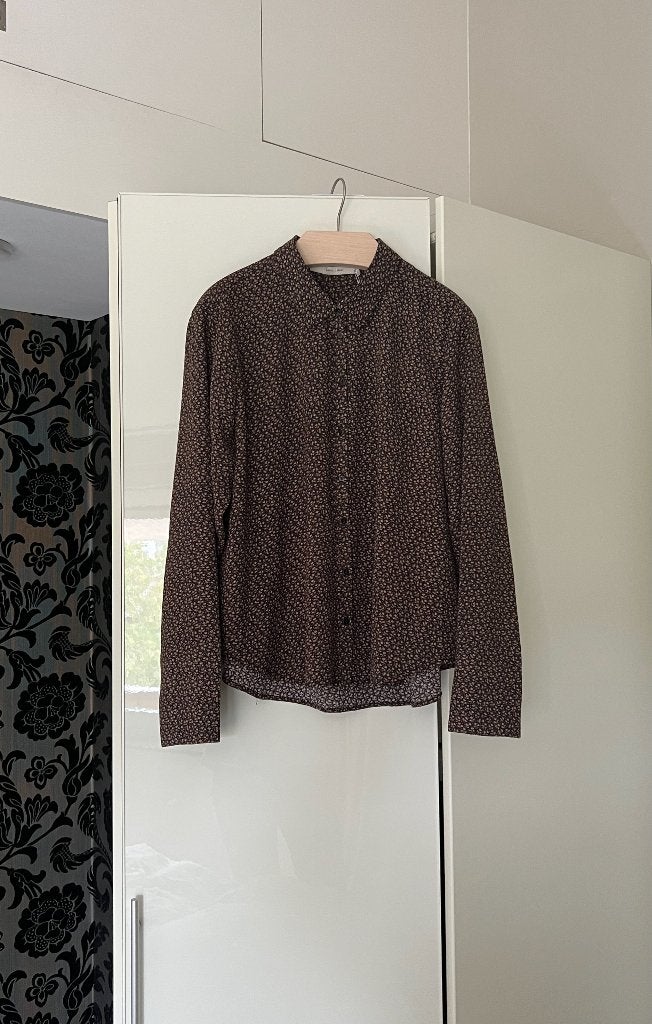 NIEUW blouse met kleine bruine print donkere ondergrond; XXL, Kleding | Dames, Bruin, Blouse of Tuniek, Costa Mani, Nieuw