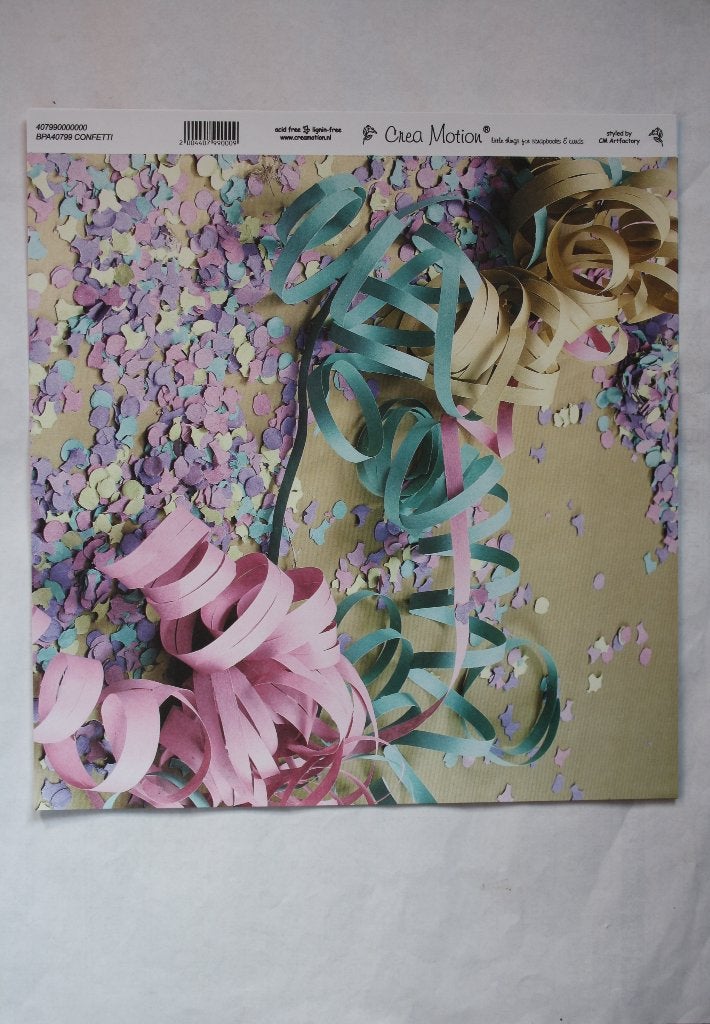 14 vel creamotion papier confetti 40799, Ophalen of Verzenden, Nieuw, Papier of Karton, Overige merken