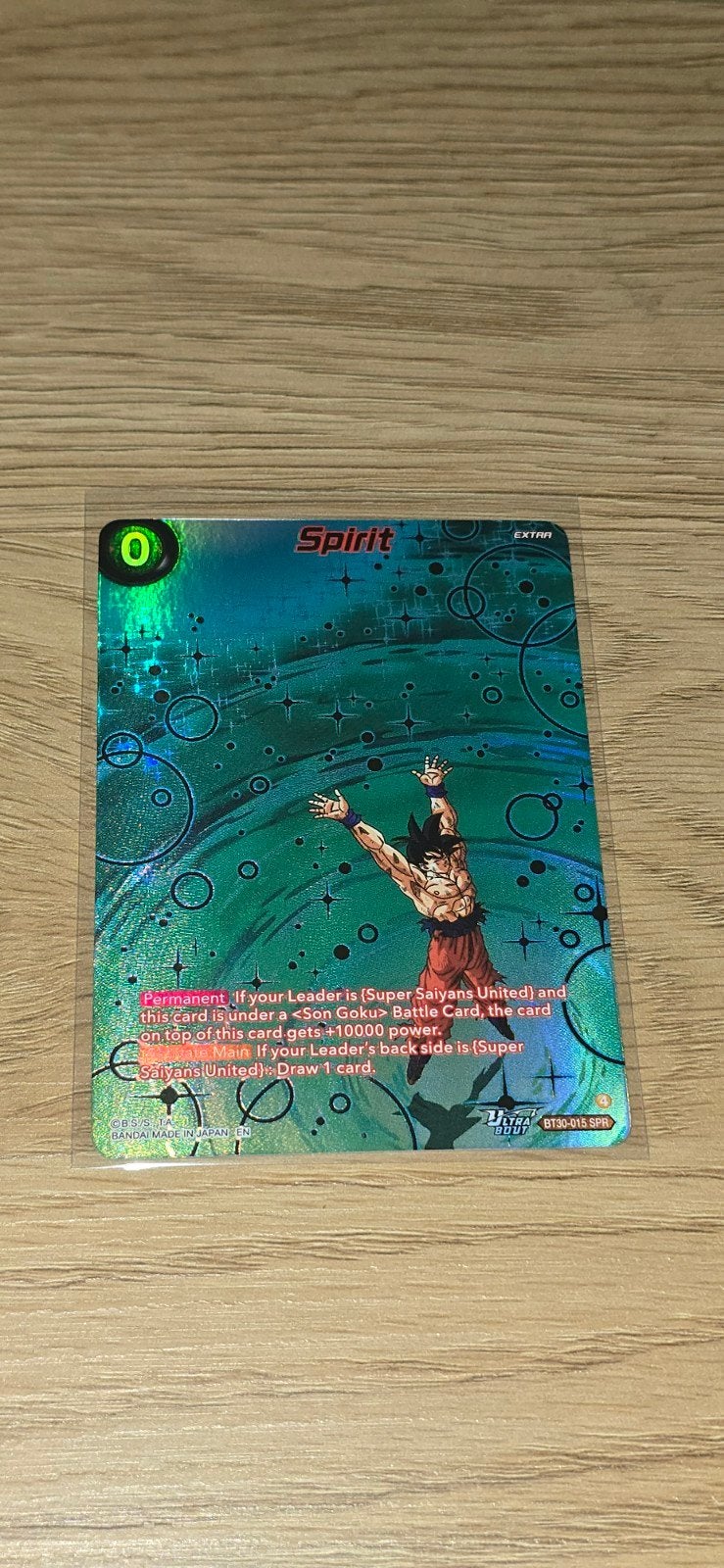 Dragon Ball Super Card Game - Spirit (BT30-015 SPR), Ophalen of Verzenden, Zo goed als nieuw, Losse kaart, Foil