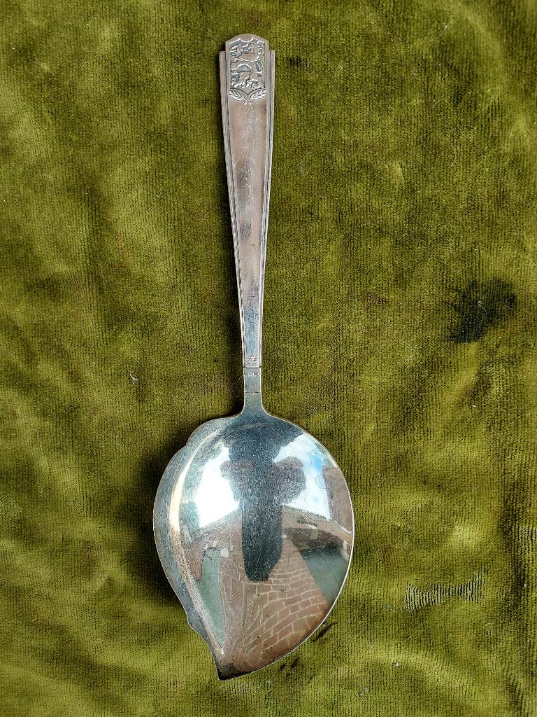 Verzilverde jubileum opscheplepel Gero 1937., Antiek en Kunst, Verzenden