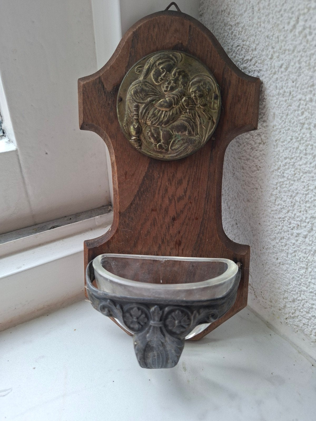 Antieke wijwatersbakje, Ophalen of Verzenden