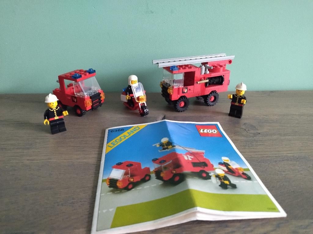Lego Legoland Town 6366 Fire & Rescue Squad vintage, Ophalen of Verzenden, Gebruikt, Complete set, Lego