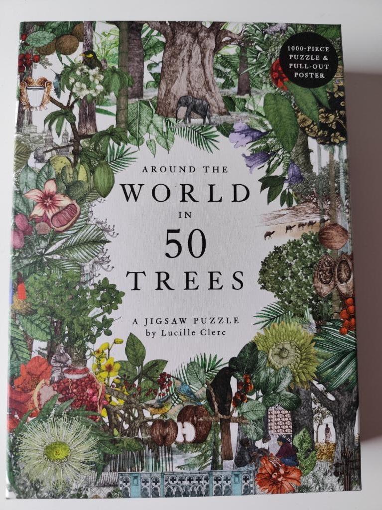 Legpuzzel trees around the world, Ophalen of Verzenden, 500 t/m 1500 stukjes, Zo goed als nieuw, Legpuzzel