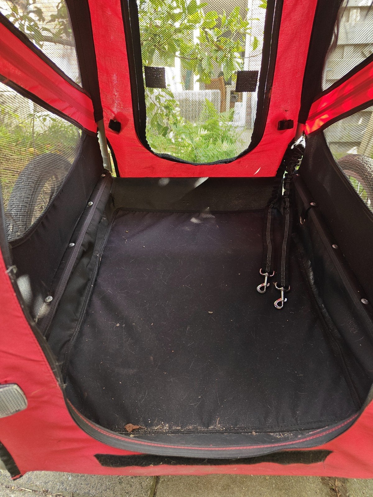 Hondenfietskar - Rood en Zwart, Ophalen, Gebruikt, Hondenkar, 20 tot 40 kg