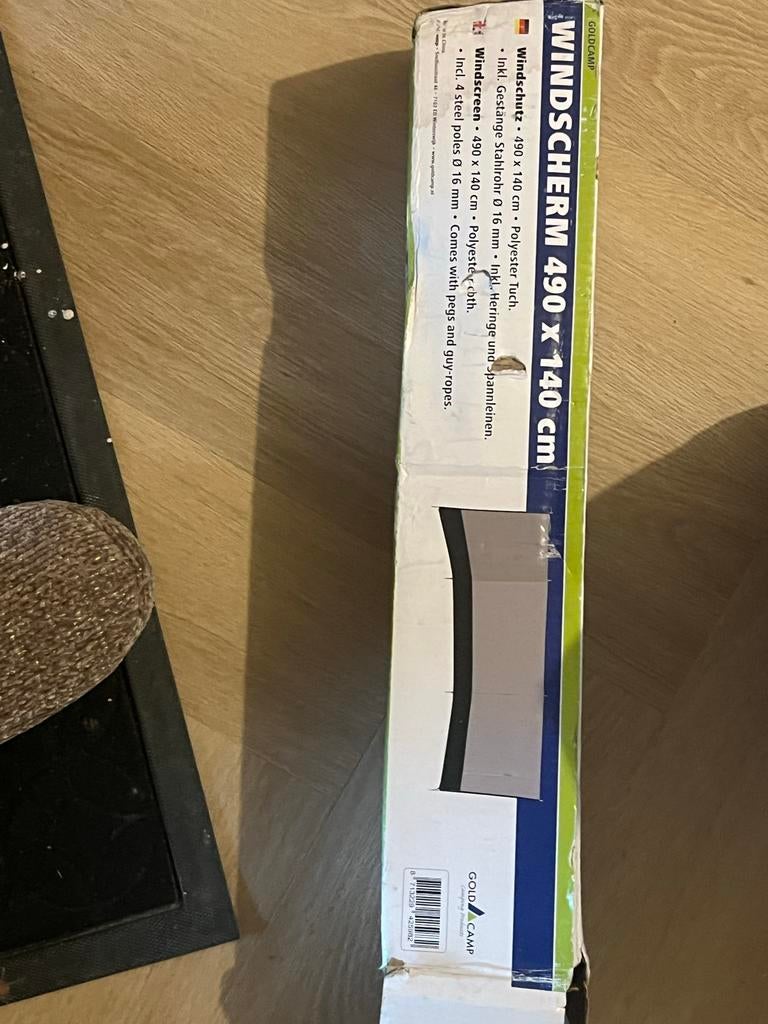 Goldcamp Windscherm 490 x 140 cm - Nieuw in doos, Caravans en Kamperen, Windschermen, Ophalen, Zo goed als nieuw
