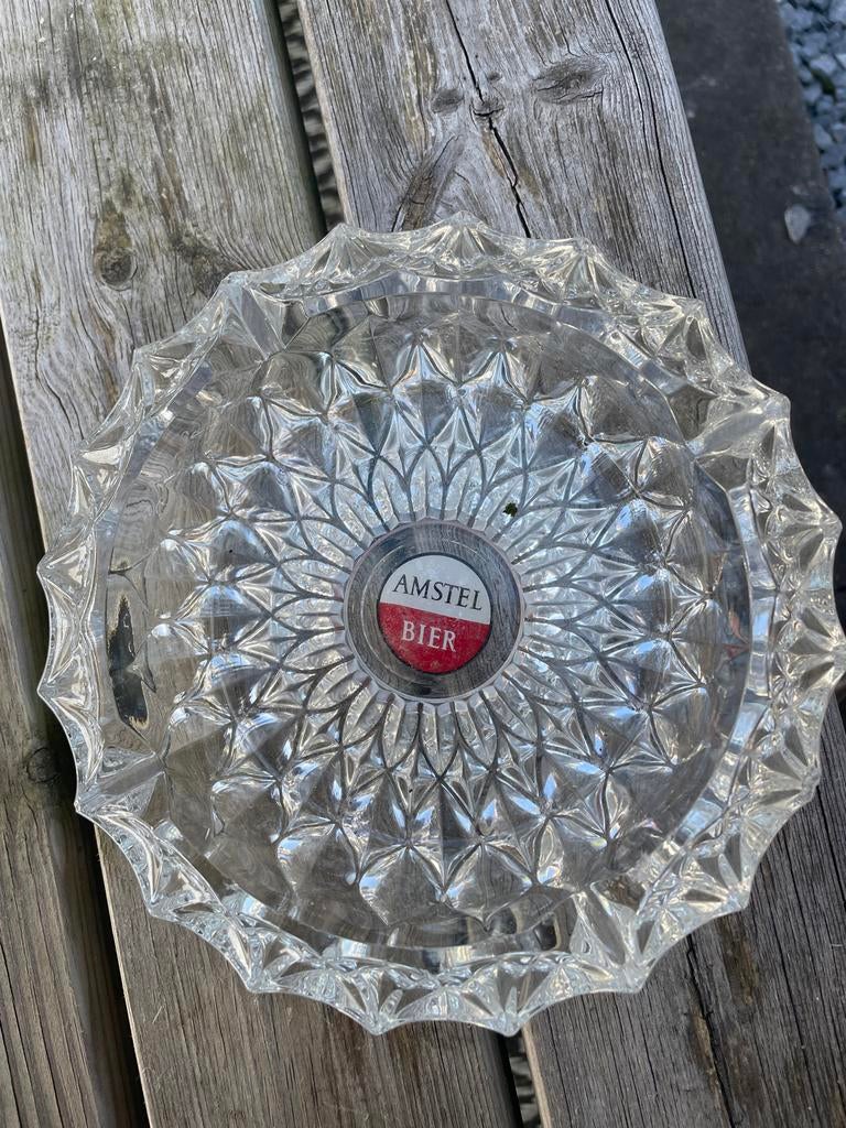 Vintage Amstel Bier glazen asbak, Ophalen of Verzenden