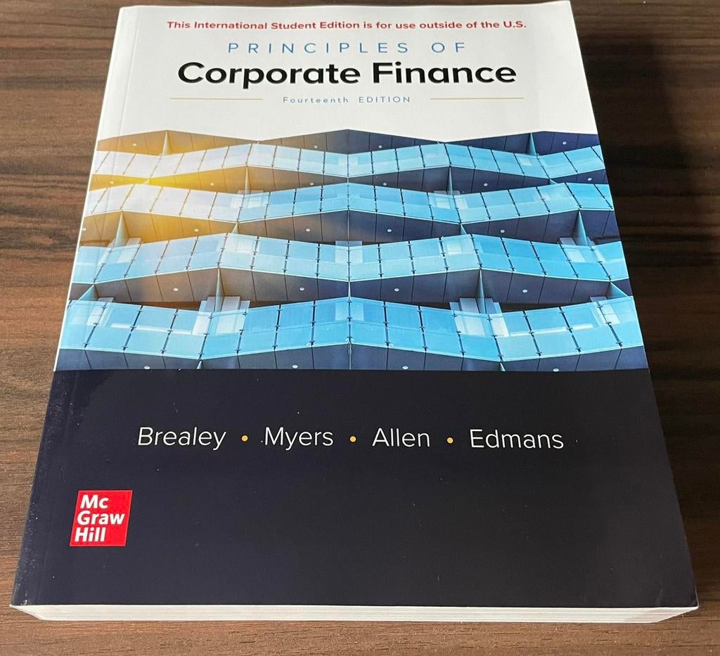 Principles of Corporate Finance, Ophalen of Verzenden, Zo goed als nieuw, Overige onderwerpen