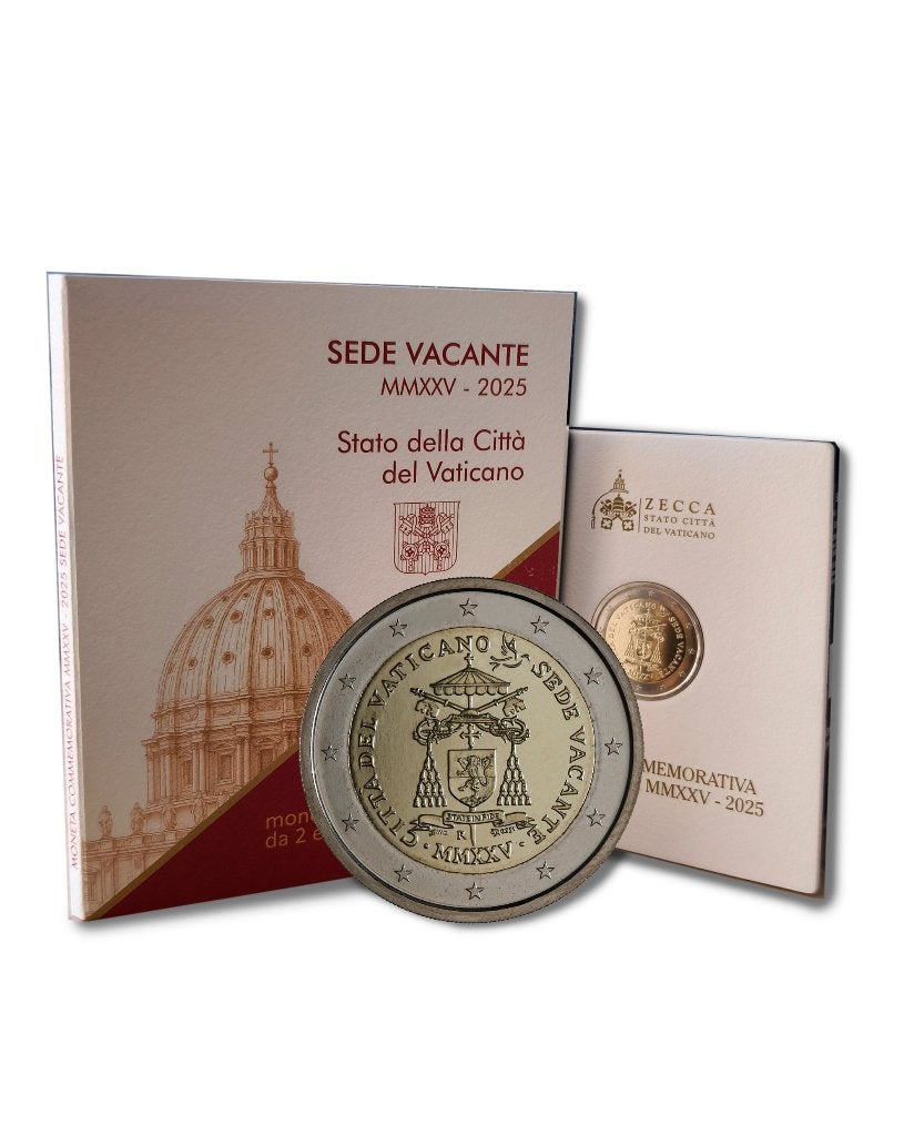 2 Euro Vaticaan 2025 - Sede Vacante - BU Blister, Postzegels en Munten, Munten | Europa | Euromunten, Verzenden, Vaticaanstad