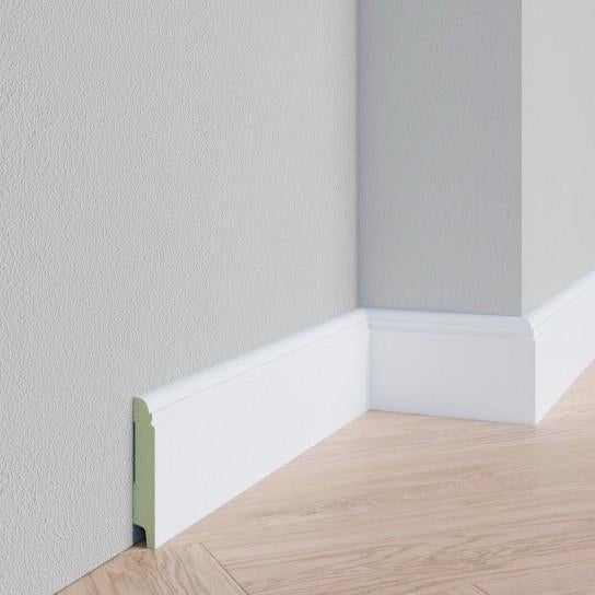Zweedse plint - MDF wit gegrond - 15x90 ca 25 meter, Ophalen, Nieuw, Mdf, 250 cm of meer
