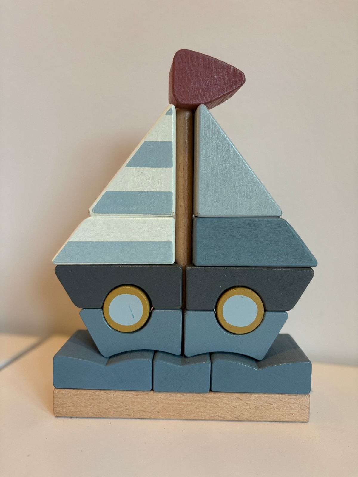 Little Dutch Puzzel Boot - Stapelblokken Houten Speelgoed, Ophalen, Gebruikt, Overige typen