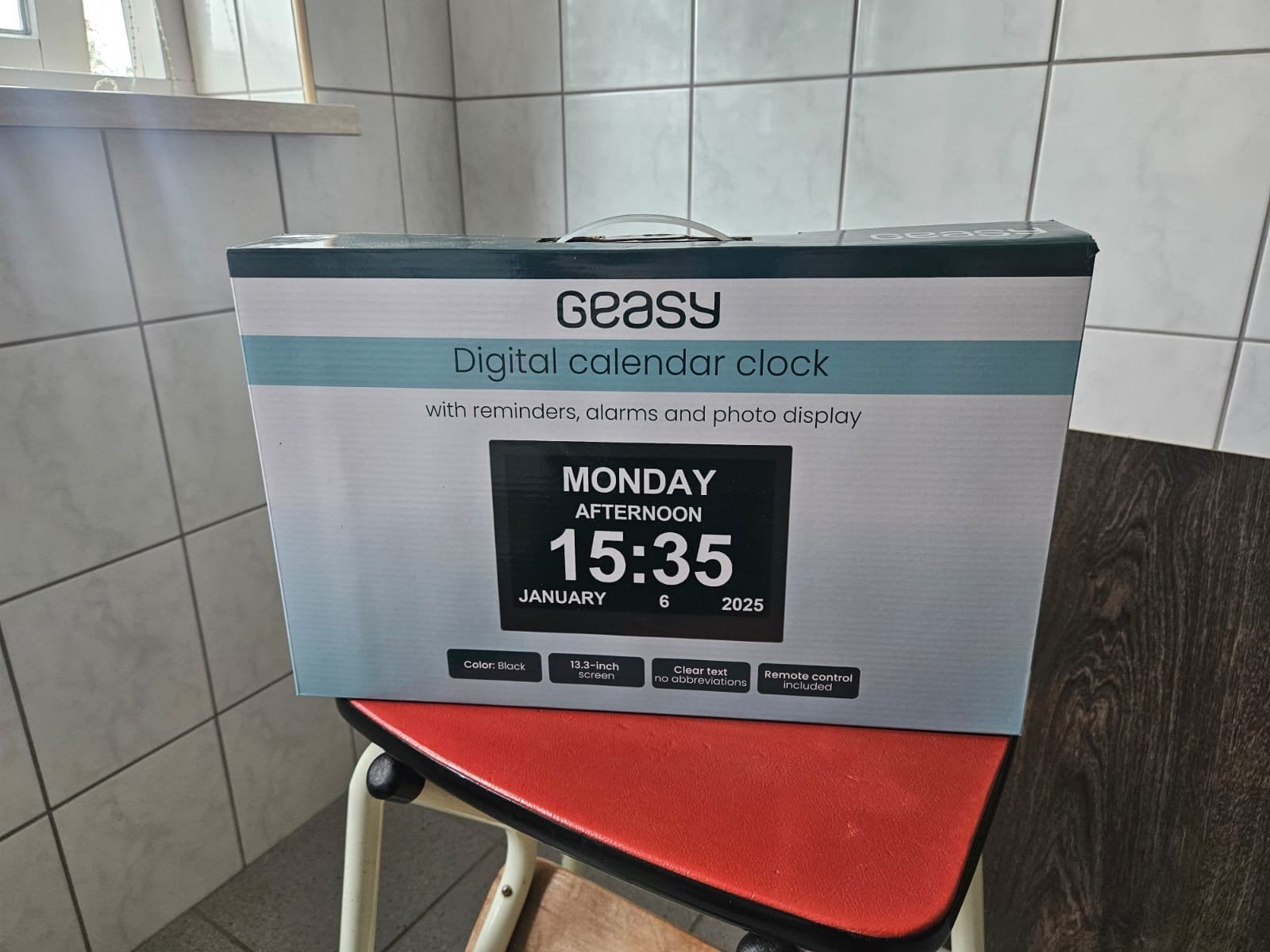 digitale klok/dementieklok/seniorenklok, Ophalen of Verzenden, Nieuw, Staande klok