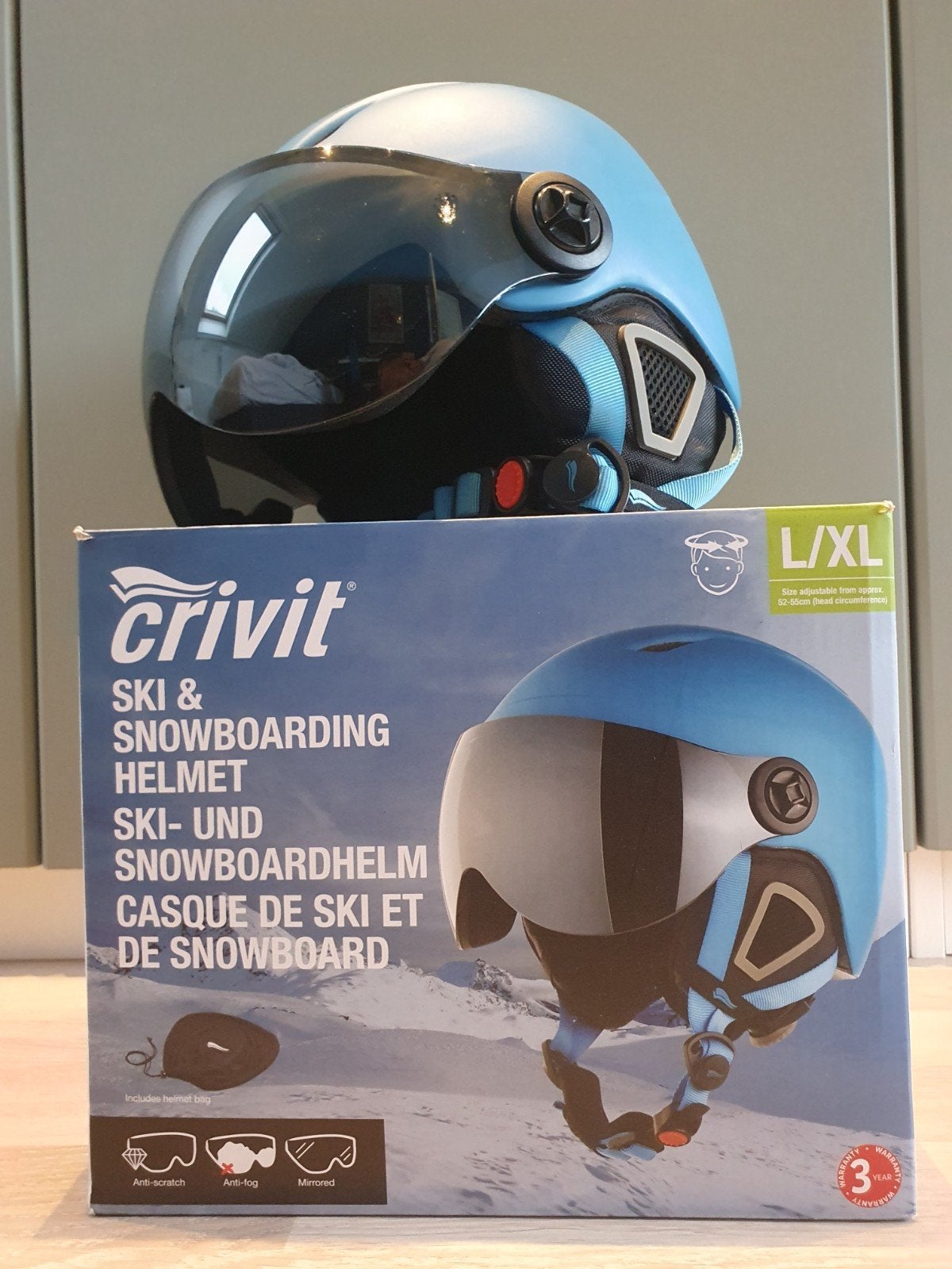 Crivit Kids Ski- en Snowboardhelm L/XL (52-55cm), Ophalen of Verzenden, Zo goed als nieuw, Helm of Bescherming