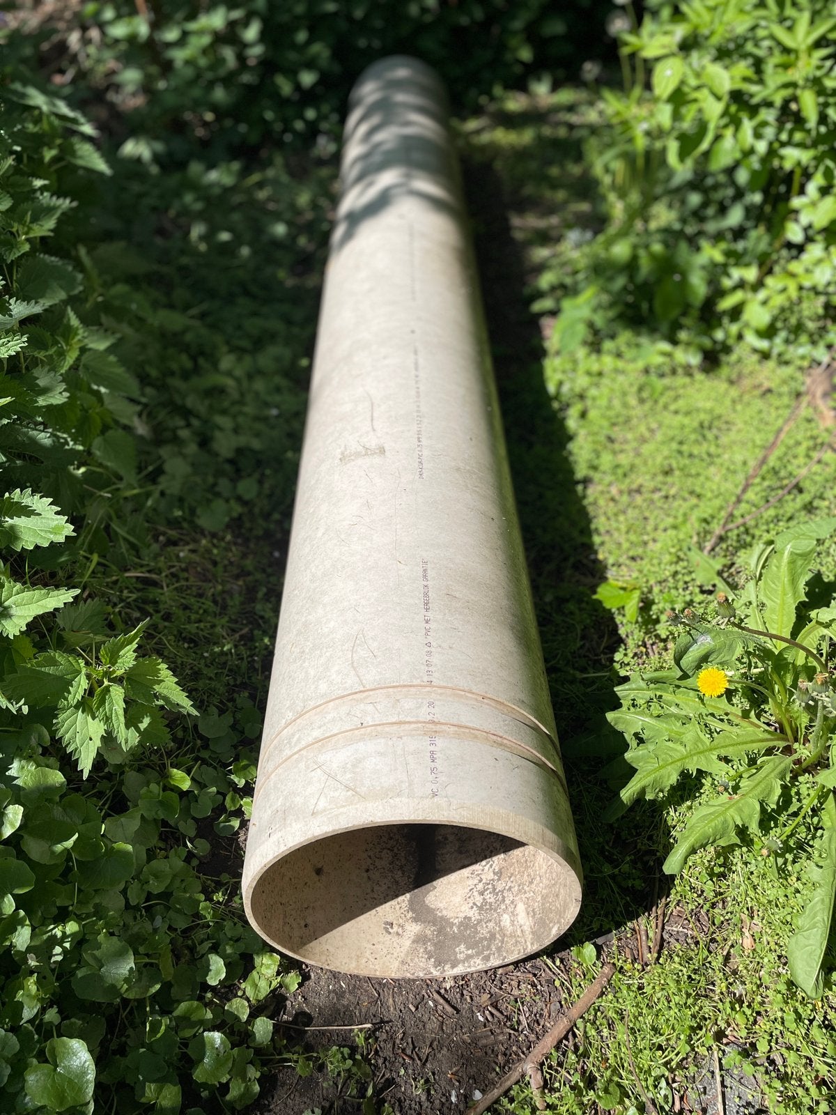 GROTE DIKWANDIGE PVC DRUKBUIS, LENGTE 260cm, Ophalen, Douche