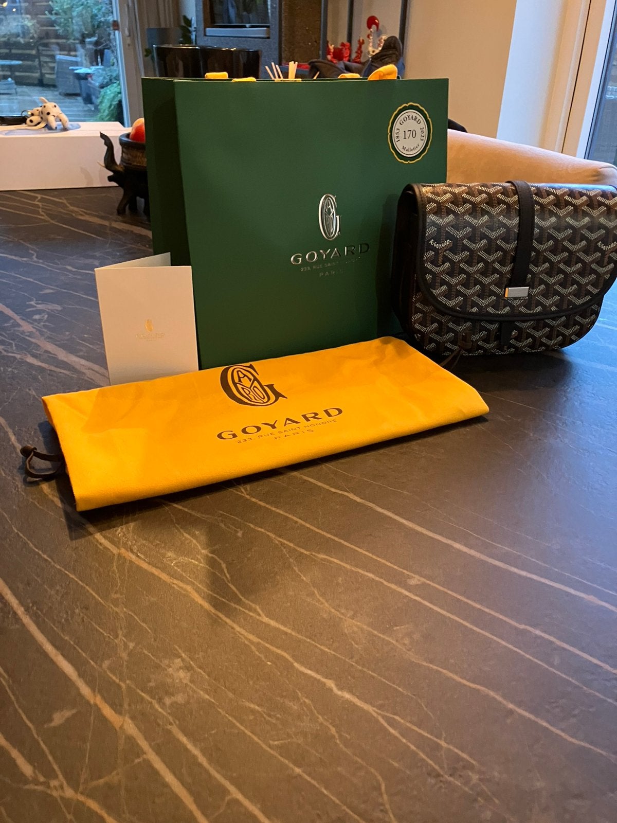 Goyard Belvédère PM Noir – Origineel | Bon Parijs | Complete, Sieraden, Tassen en Uiterlijk, Tassen | Schoudertassen, Ophalen
