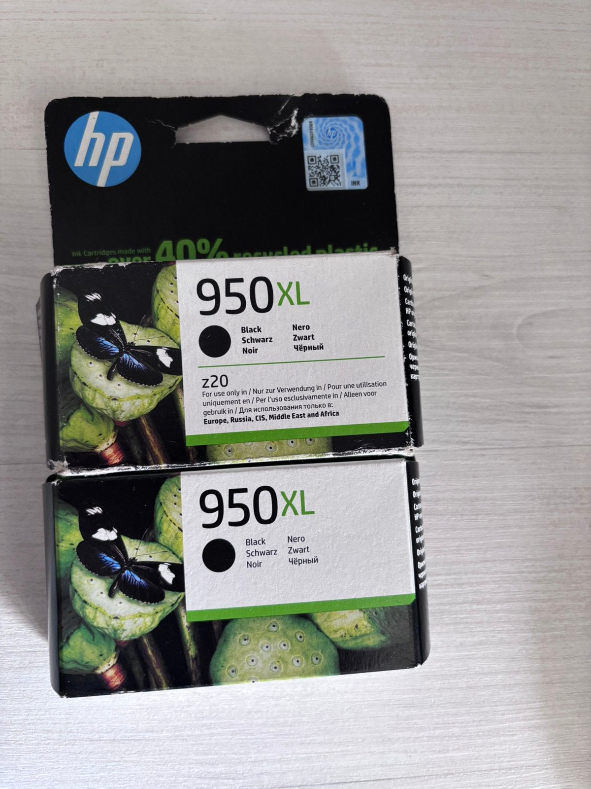 HP 950 XL Cartridges, zwart 2 stuks., Ophalen of Verzenden, Zo goed als nieuw