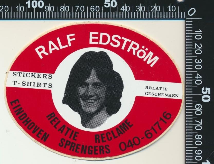 Sticker: Ralf Edstrom - PSV - Eindhoven, Ophalen of Verzenden, Zo goed als nieuw, Sport
