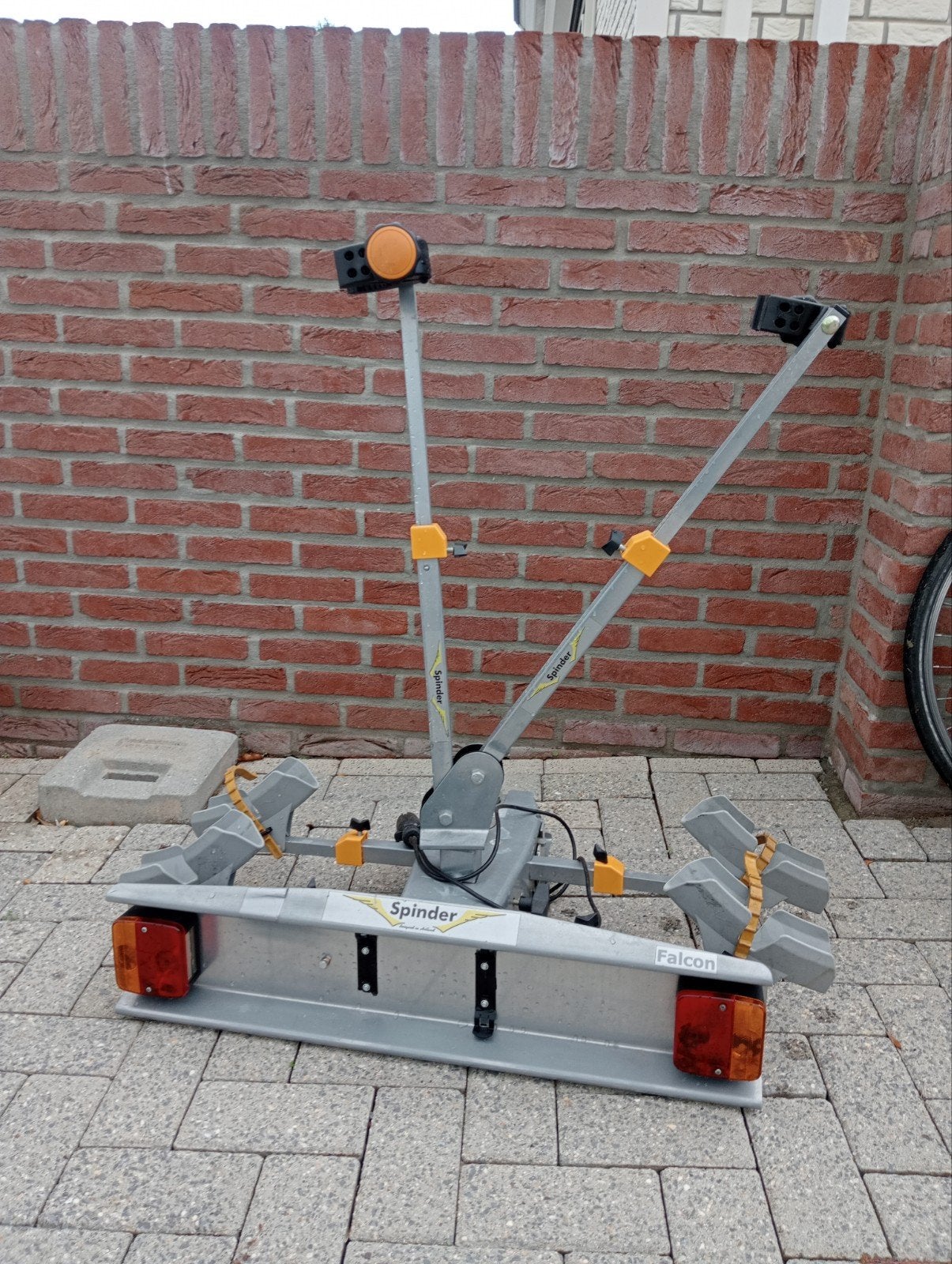Spinder Falcon trekhaak fietsendrager voor 2 fietsen, Auto diversen, Fietsendragers, Ophalen of Verzenden, 2 fietsen, Gebruikt