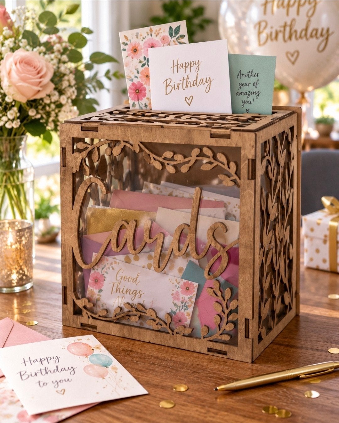 Houten Cards Box – stijlvol én veelzijdig, Ophalen of Verzenden, Nieuw