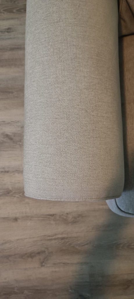 EKTORP Hoes 3-zitsbank + poef, Tallmyra beige, Ophalen, Luxe, 75 tot 100 cm, Rechte bank