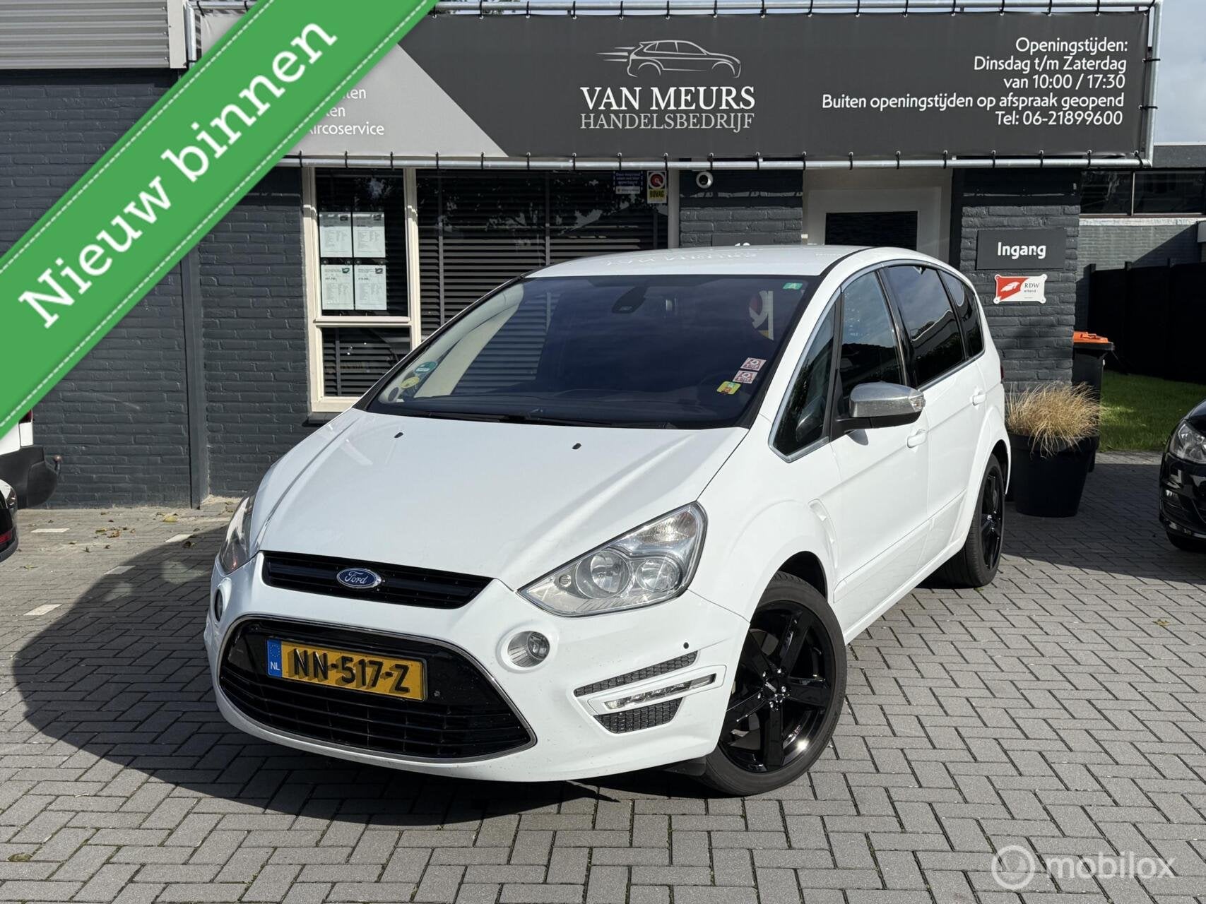 Ford S-Max 2.2 TDCi Titanium Automaat, 200 PK, Cruise, Trekh, Auto's, Euro 5, Gebruikt, Zwart, 4 cilinders