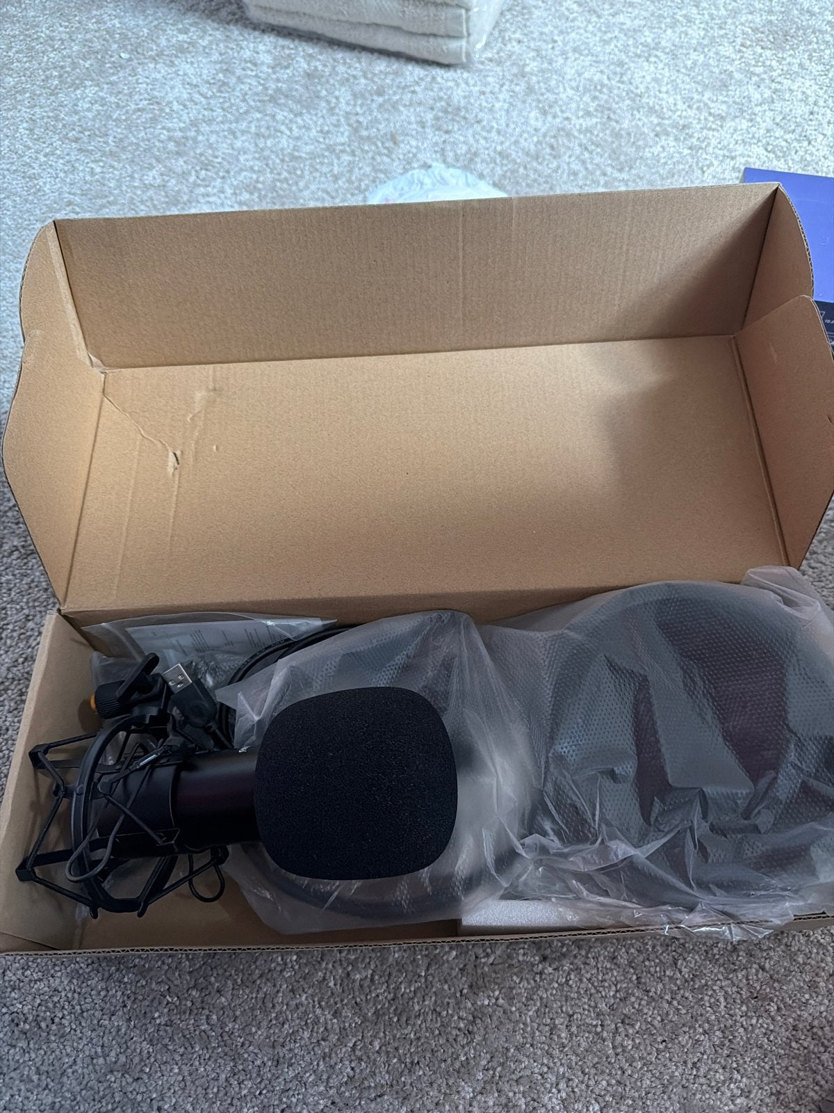 Nieuwe USB Condensator Microfoon Set met Popfilter, Muziek en Instrumenten, Microfoons, Ophalen of Verzenden, Nieuw, Studiomicrofoon