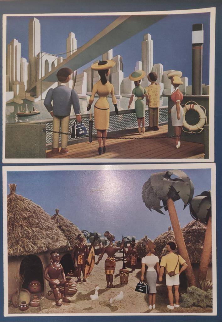 KLM 2 OUDE VINTAGE KAARTEN MET PRIJSLIJST, Ophalen of Verzenden