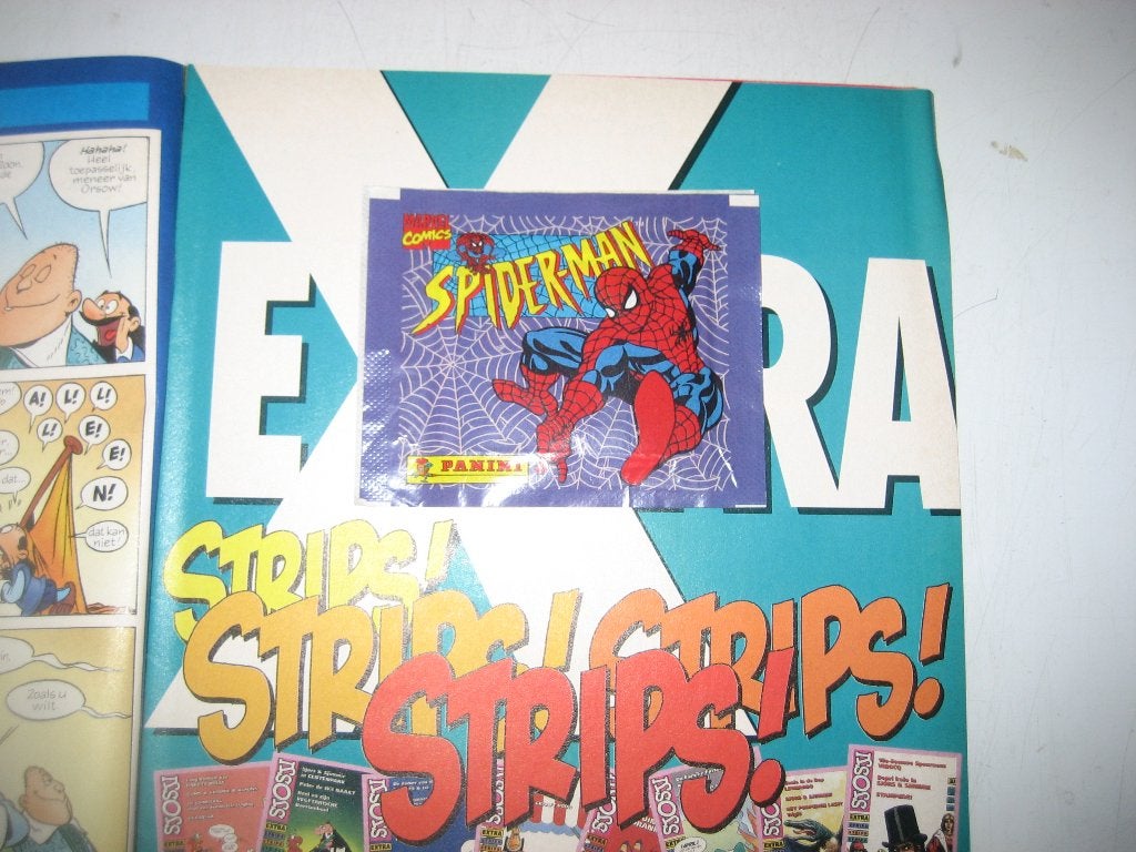 dicht zakje spiderman plaatjes, Ophalen of Verzenden, Nieuw, Meerdere plaatjes