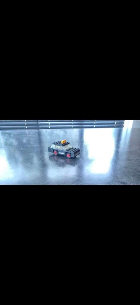 Lego City Taxi - Compacte Zwarte Taxi  jaren 70, Lego, Ophalen of Verzenden, Complete set, City