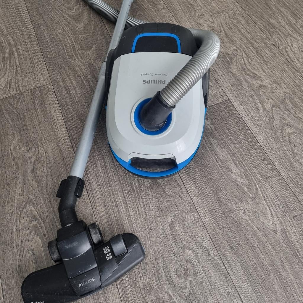 PHILIPS Performer Compact Stofzuiger met nieuw Stofzak., Witgoed en Apparatuur, Stofzuigers, Ophalen of Verzenden, Zo goed als nieuw