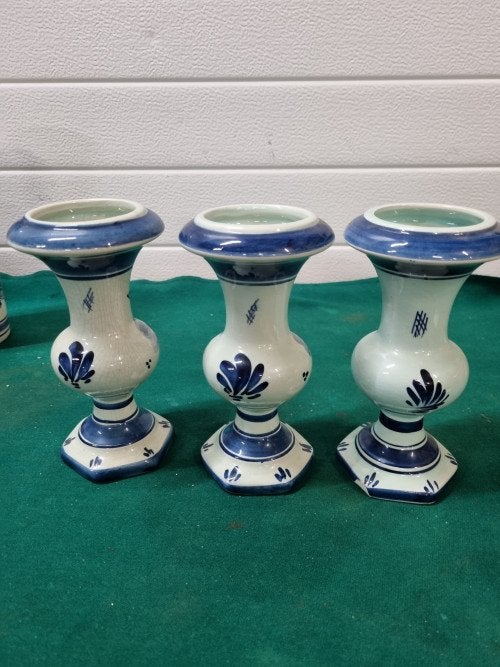 vaasjes delfts blauw drie stuks, Ophalen of Verzenden