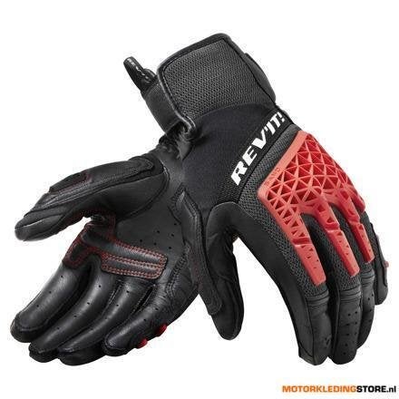 REVIT! Gloves Sand 4, Zwart-Rood, Motoren, Kleding | Motorkleding, Nieuw met kaartje, Ophalen of Verzenden