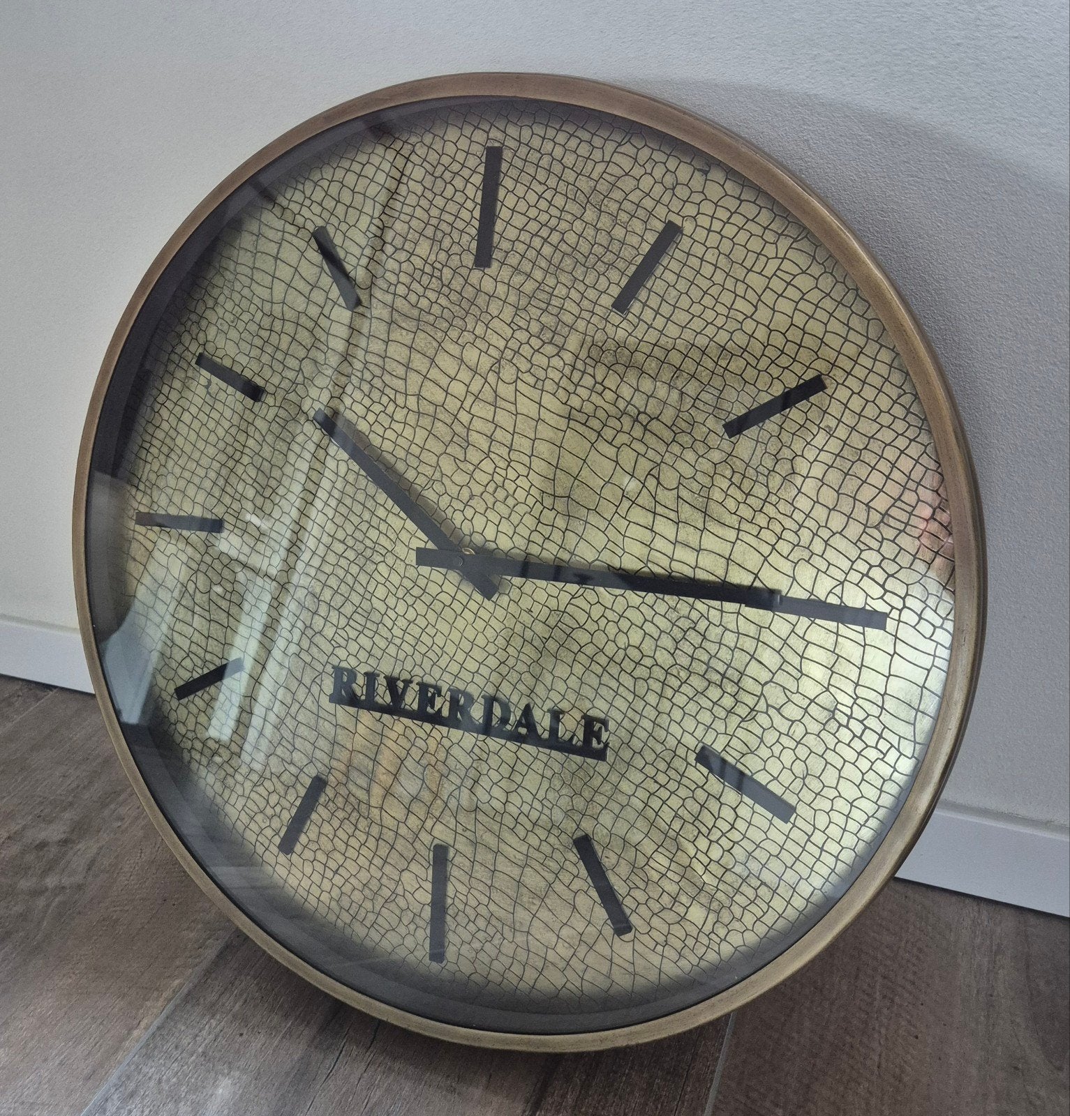 Riverdale Wandklok - Nu € 37,50, Wandklok, Nieuw, Zwart, Overige merken