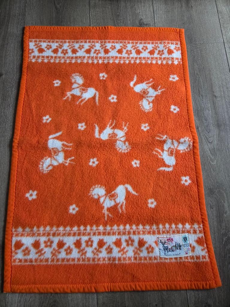 Vintage wollen dekentje, Ophalen of Verzenden, Gebruikt