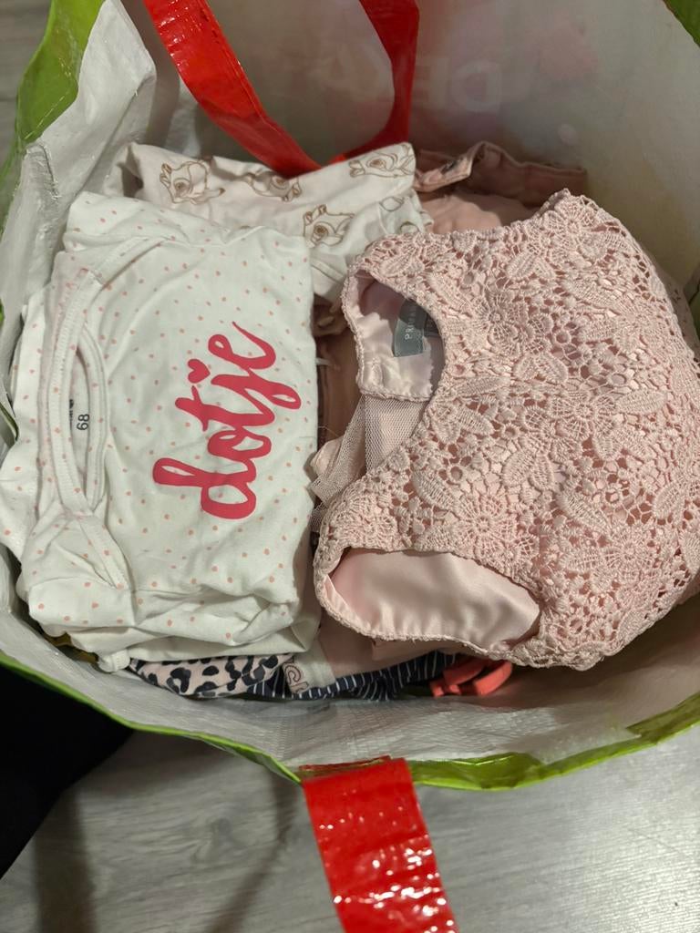 Tas baby kleding meisje 62/68, Ophalen, Gebruikt, Maat 62