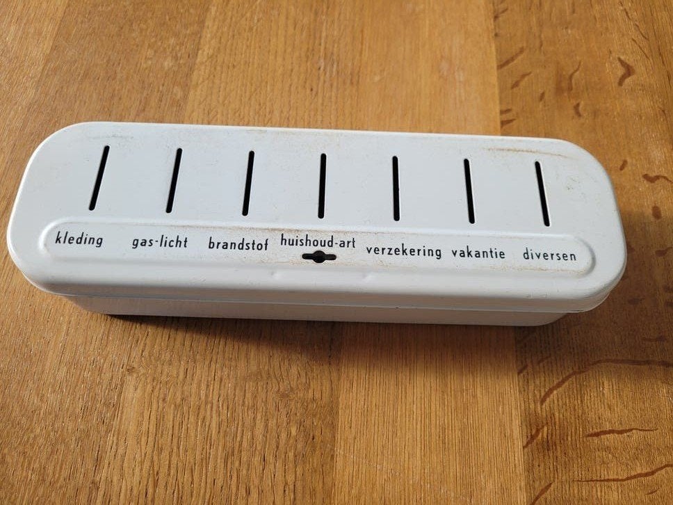 spaarpot, Ophalen of Verzenden, Gebruikt, Metaal of Blik, Overige thema's