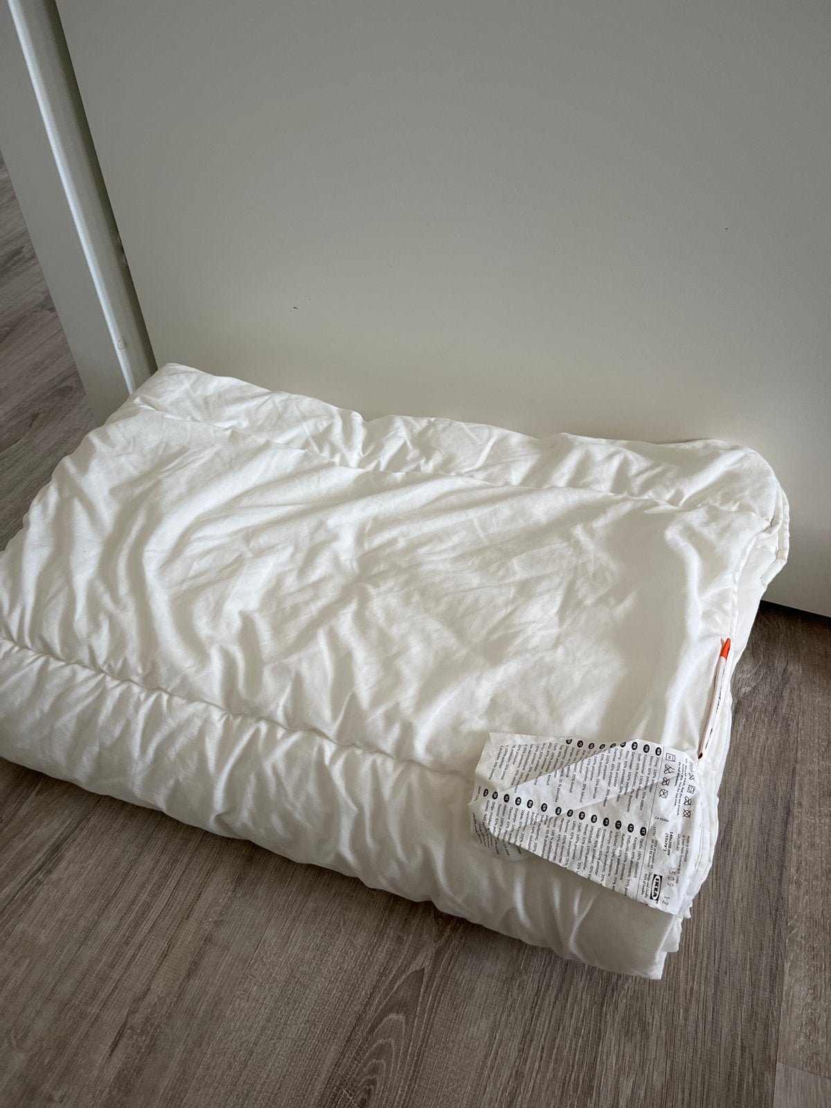 IKEA Grusblad dekbed 140x200 - Zo goed als nieuw, Eenpersoons, Wit, Ophalen of Verzenden, IKEA