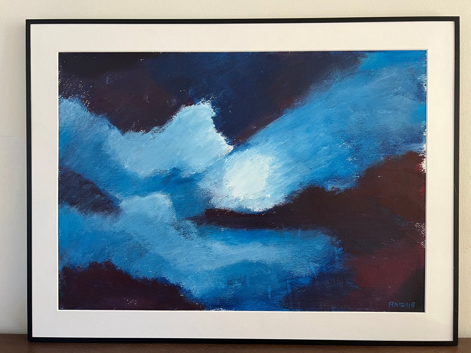 Blauw schilderij, Ophalen