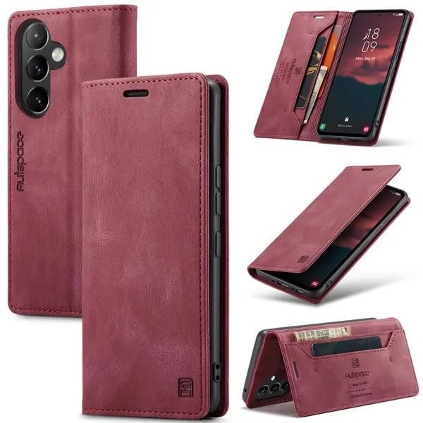 Luxe Wallet Case + Screenprotector voor Galaxy A54 _Wijnrood, Telecommunicatie, Mobiele telefoons | Hoesjes en Frontjes | Blackberry