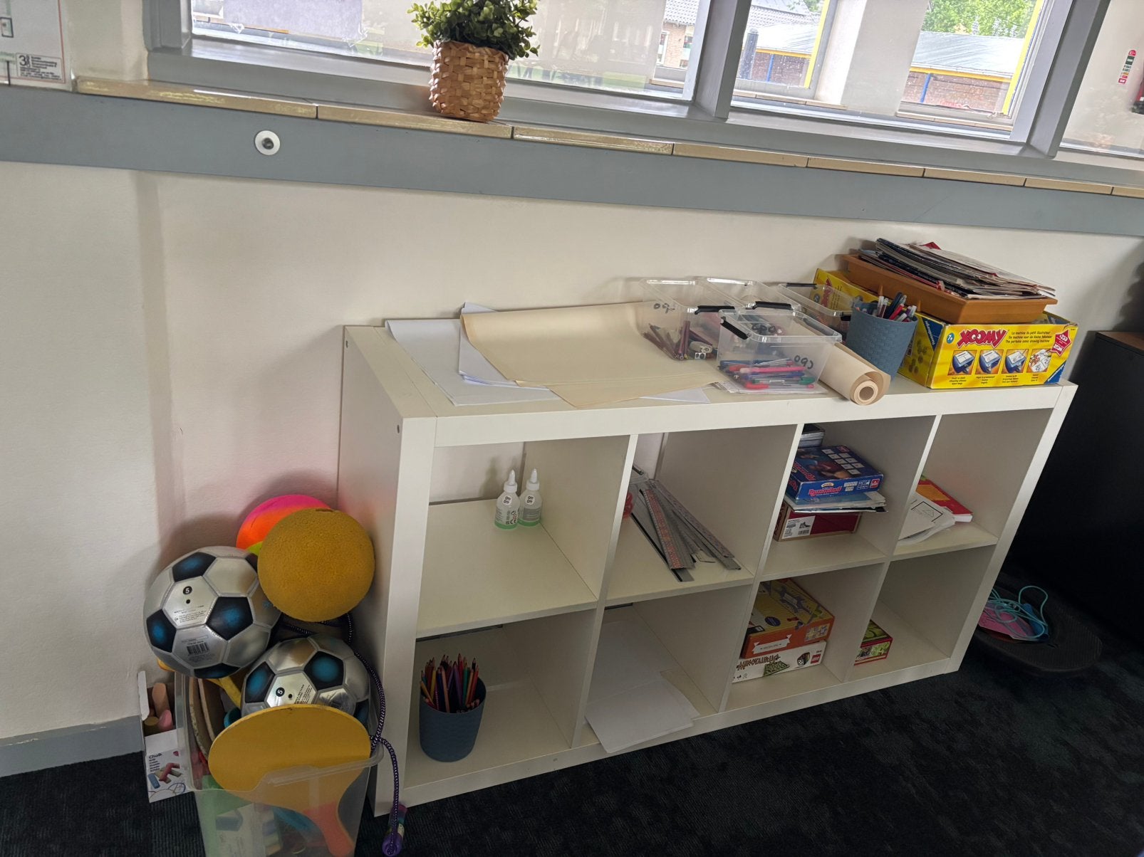 Witte IKEA kast met 8 vakken, Ophalen, Gebruikt