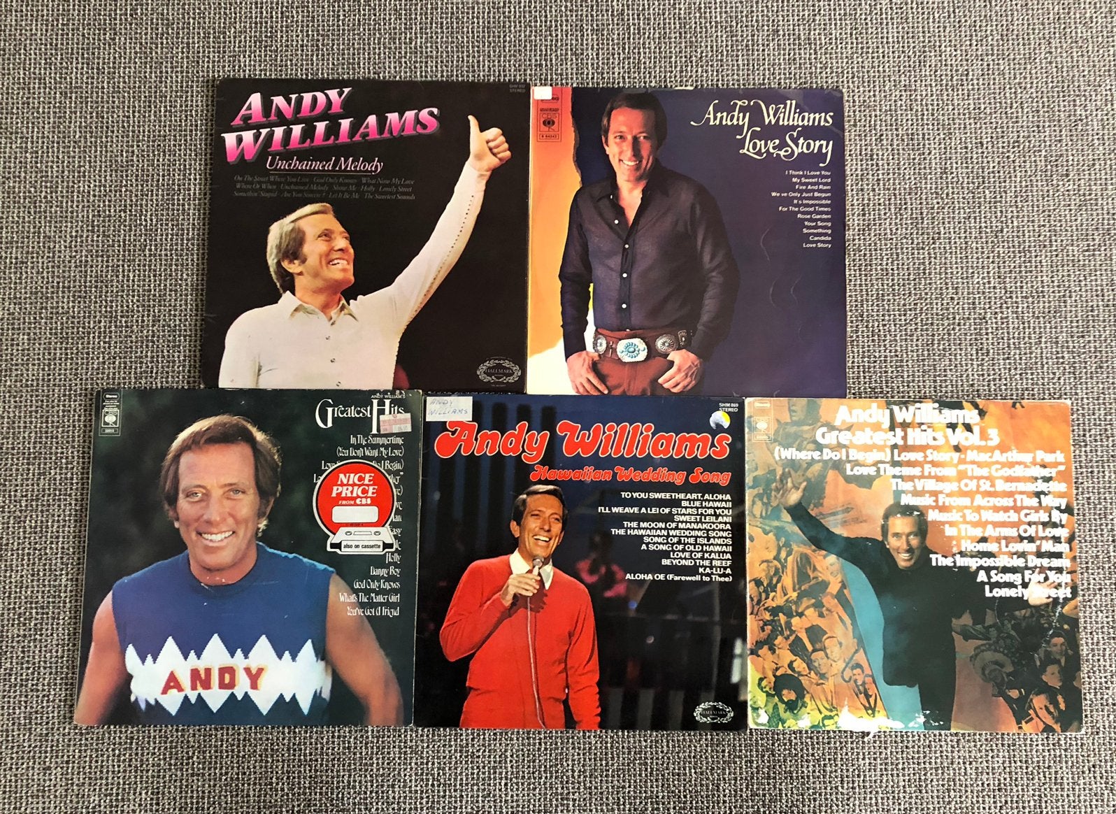 Andy Williams 5 lp’s, Ophalen, LP