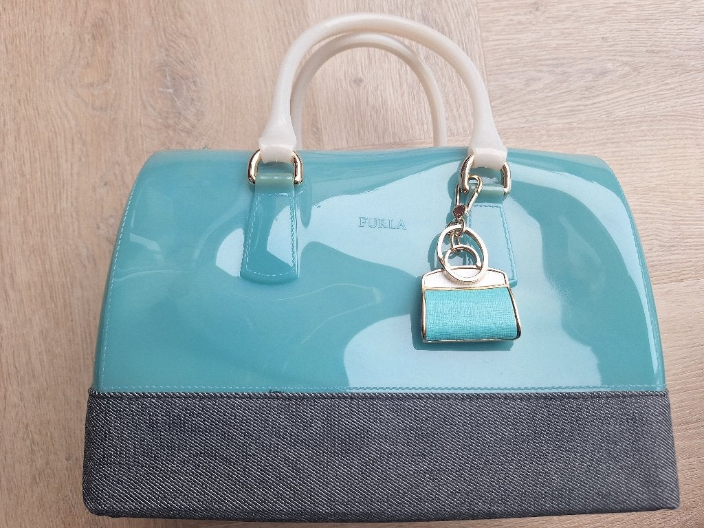 Furla Candy rubber tote bag blauw, Ophalen, Nieuw, Blauw, Shopper