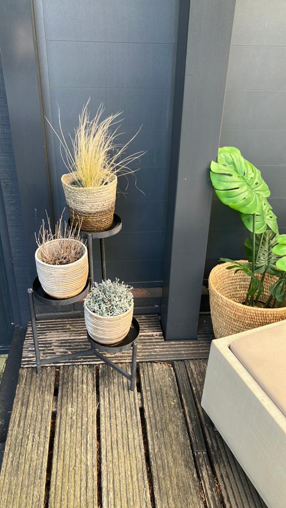 Plantenstandaard inclusief plantjes en 3 potten, Ophalen, Rond, Kunststof, Minder dan 30 cm
