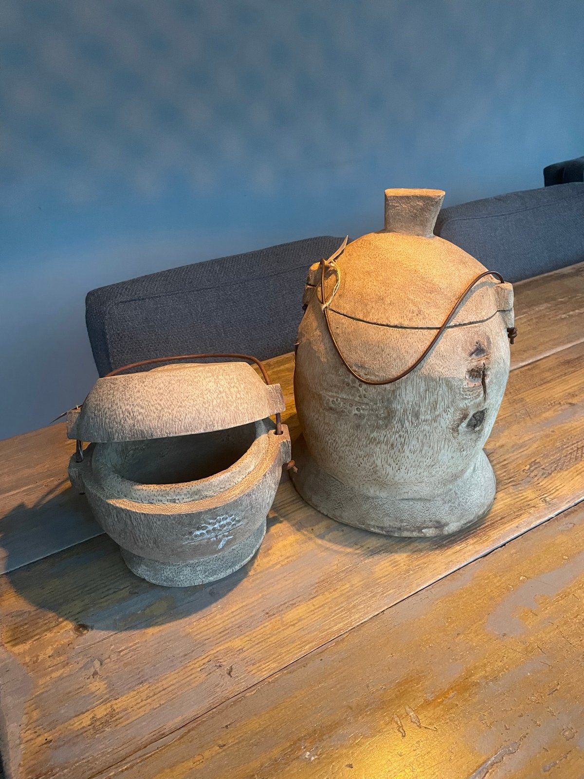 Oude Houten Foodbaskets, Antiek en Kunst, Ophalen of Verzenden