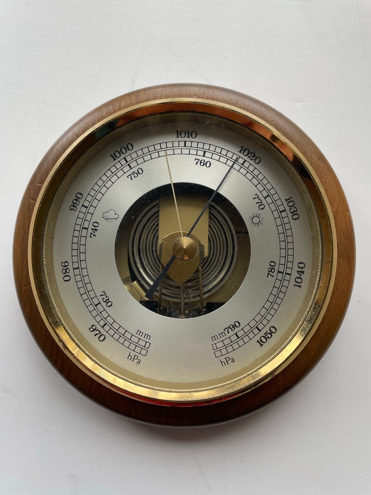 Vintage Barometer - Houten ombouw, Ophalen of Verzenden, Gebruikt